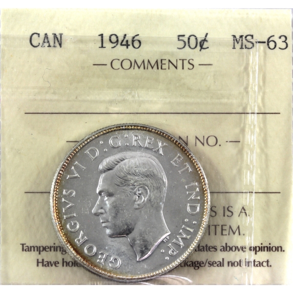 50-cent 1946 ICCS MS63