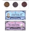 Image 1 : 1960-2025 Stratford Coin Club 65th Anniversary Note and Medal Set - 2x Notes & 3x Medals. 5pcs