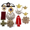 Image 1 : Bulk Collection of Assorted Military Cap Badges, Collar Badges & Patches. 12pcs