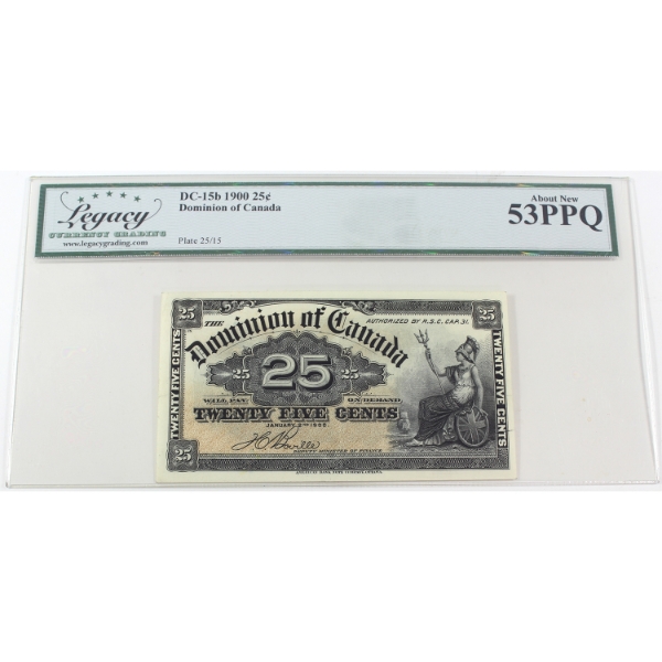 DC-15b 1900 25-cent Legacy AU53 PPQ Boville
