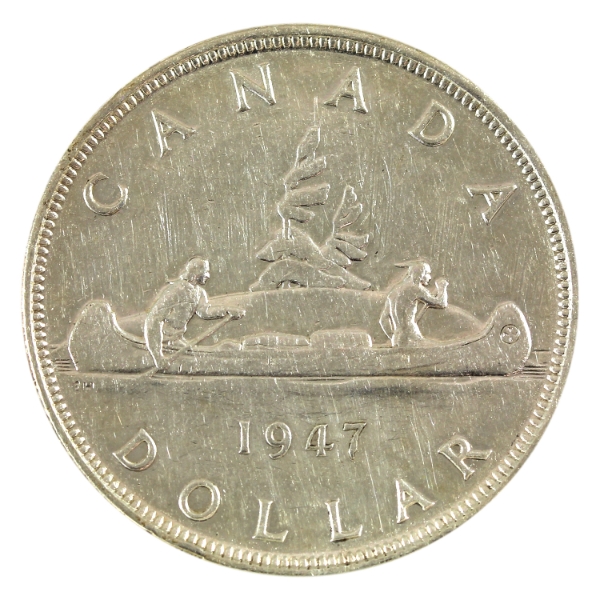 Silver $1 1947 Pointed 7 3x HP VF-EF (scratched)