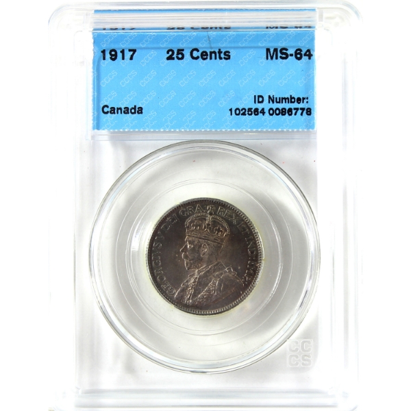25-cent 1917 CCCS MS64