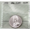 25-cent 1932 Prestige Certified AU55
