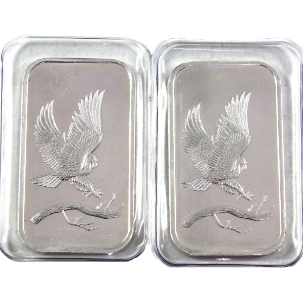 2x 1oz SilverTowne .999 Fine Silver Bars. 2pcs (Tax Exempt)