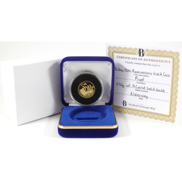 Alderney Gold 2019 £1 75th Anniversary of D-Day 2.75g 9 Carat Gold