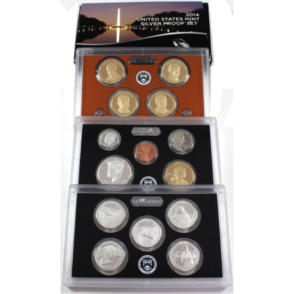 USA 2014 United States Mint Silver Proof Set