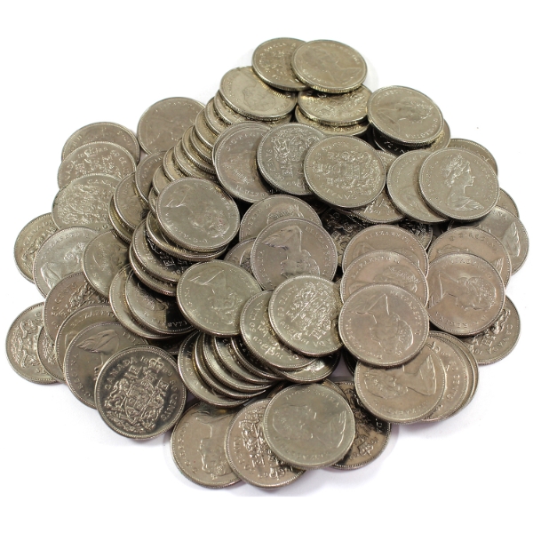 100x 1969 50-cent coins. 100pcs.