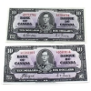 Image 1 : BC-24b & BC-24c 1937 $10 Coyne-Towers SN:L/T0583184 & Gordon/Towers SN:S/D8753761. 2pcs.