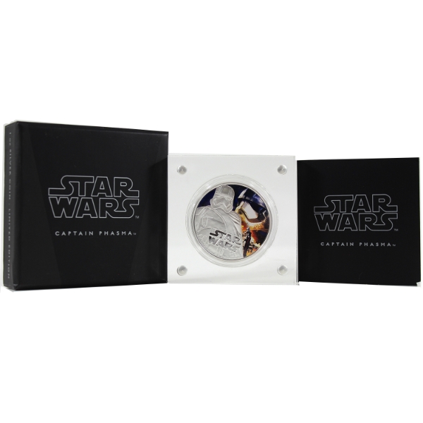 Niue Silver 2016 $2 Star Wars Captain Phasma 1oz .999 Fine Silver Proof Coloured Coin (Tax Exempt)