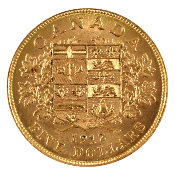 1912 Gold $5 Brilliant UNC