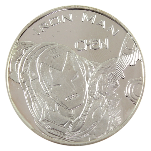 1oz Highland Mint 1998 Marvel Comics 35th Anniversary Iron Man .999 Fine Silver Round (Tax Exempt)