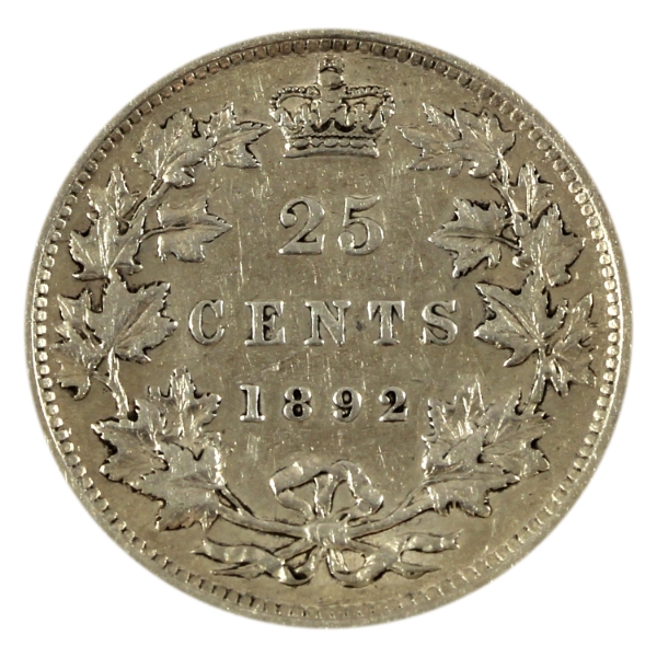 25-cent 1892 EF