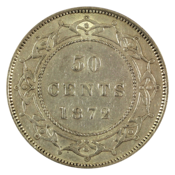 Newfoundland 50-cent 1872H EF-AU