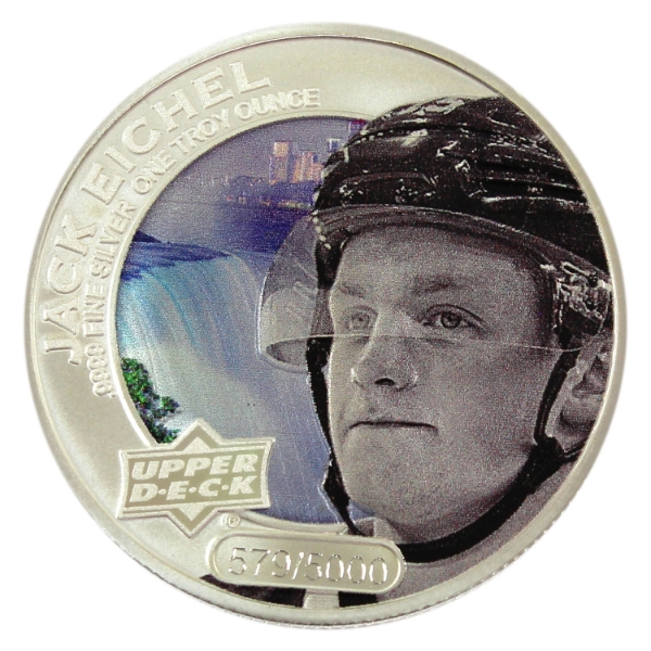1oz Cook Islands 2017 $5 Grandeur Upper Deck: Jack Eichel .999 Fine Silver Round (Tax Exempt)