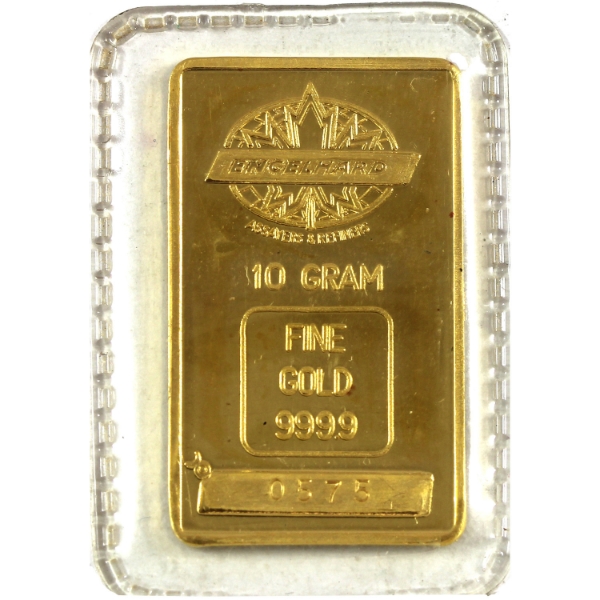 10g Gold Engelhard Canada Vintage .9999 Gold Bar, SN: 0575 (Tax Exempt)