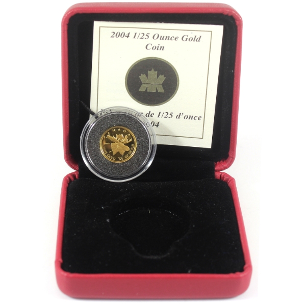 2004 50-cent Moose 1/25oz .9999 Pure Gold Coin (Tax Exempt)