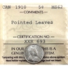 Image 1 : 5-cent 1910 Pointed Leaves ICCS MS62