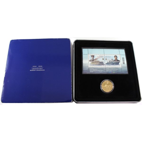 2010 100th Anniversary of the Canadian Navy Coin and Stamp Set