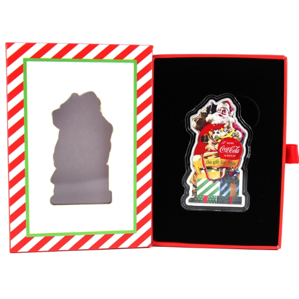 1oz Coca-Cola Santa Shaped .999 Fine Colourized Silver, Still Sealed! (Tax Exempt)