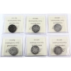 Image 2 : 25-cent 1874-1910 ICCS G4 to G6. 6pcs. 