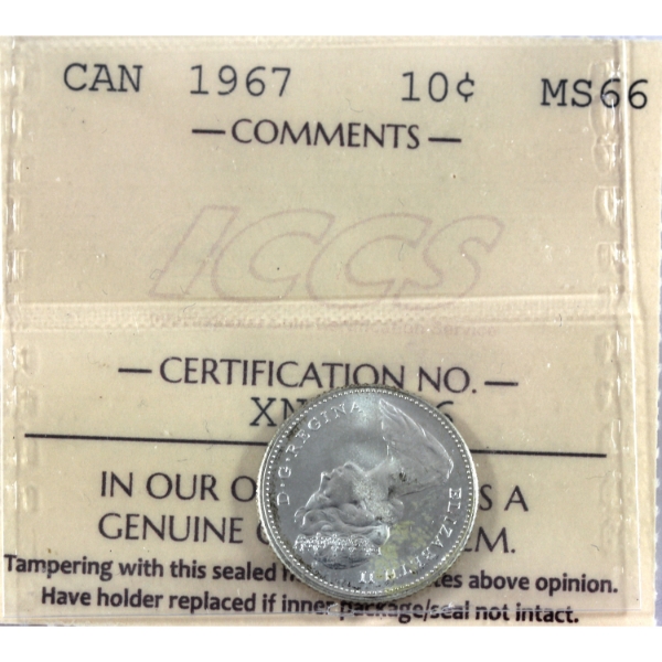 10-cent 1967 ICCS MS66