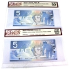 Image 1 : 2x BC-62bA 2002 $5 Replacement BCS GEM UNC65 Original Jenkins-Dodge Printed 2005