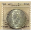 Image 1 : Silver $1 1965 LB B5 Type 3 ICCS MS65