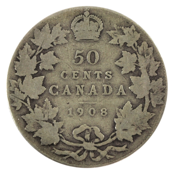 50-cent 1908 VG (nick)