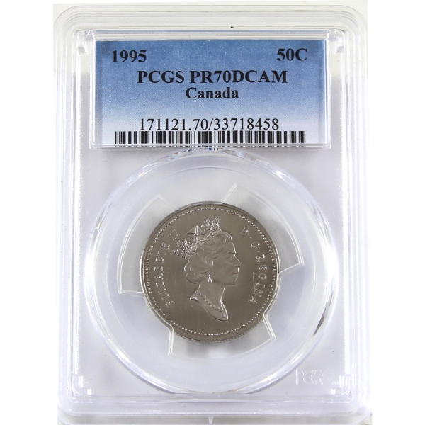 50-cent 1995 PCGS PR70 DCAM