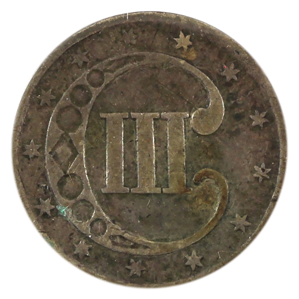 USA 1853 V-I 3-cent AG