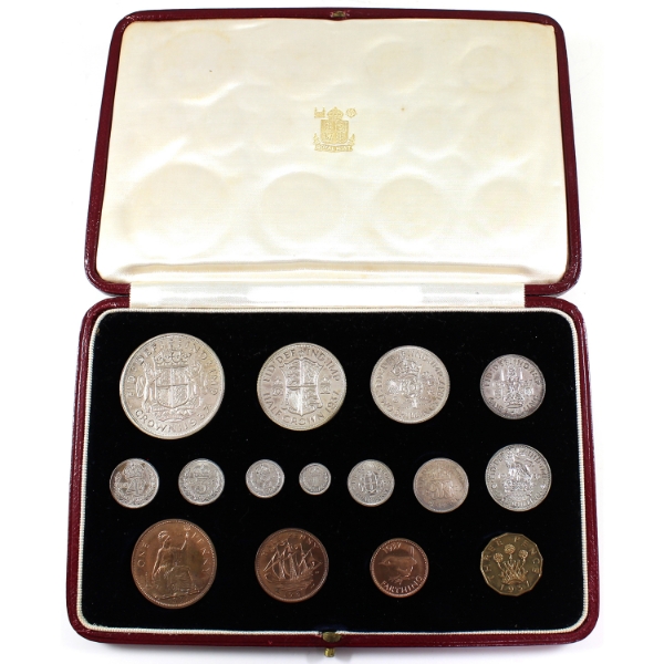 Great Britain 1937 Commemorating King George VI 15-coin Specimen Set 
