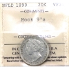 Image 1 : Newfoundland 20-cent 1899 Hook 9's ICCS VF30 