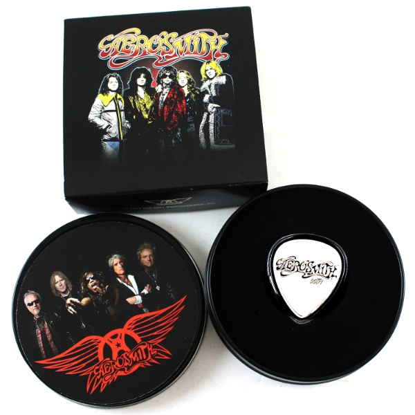 Niue 2023 Aerosmith 50th Anniversary 10 Gram Sterling Silver Commemorative Guitar Pick