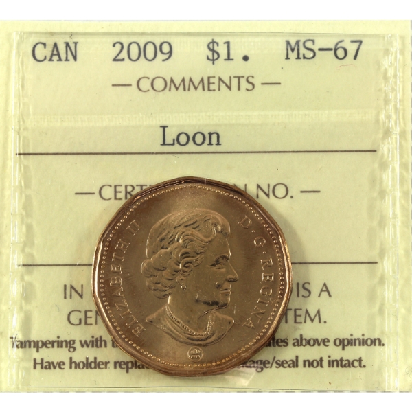 Loon $1 2009 ICCS MS67