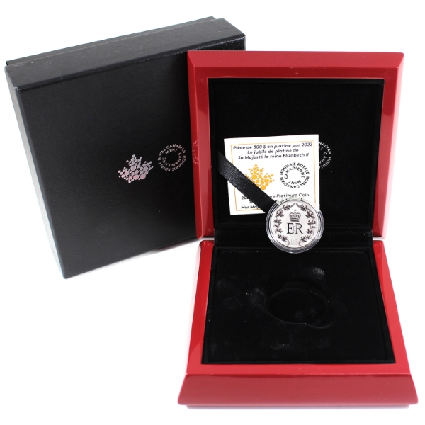 2022 Platinum $300 1oz. The Platinum Jubilee of Her Majesty Queen Elizabeth II Pure Platinum Coin 