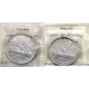 Image 2 : Silver $1 1935 (cleaned) & 1936 ICCS AU50. 2pcs.