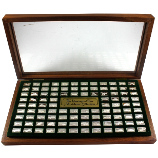 Franklin Mint Centennial Car 100pc Sterling Silver Mini-Ingot Collection