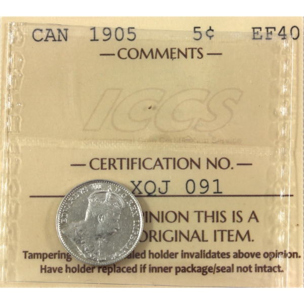 5-cent 1905 ICCS EF40