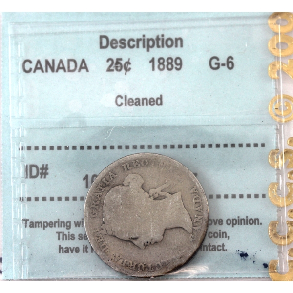 25-cent 1889 CCCS G6 (Cleaned)