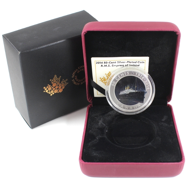 2014 50-Cent Lost Ships: R.M.S. Empress of Ireland Silver Plated Copper Coin