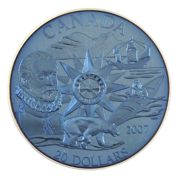 2007 $20 International Polar Year Sterling Silver Plasma Coin