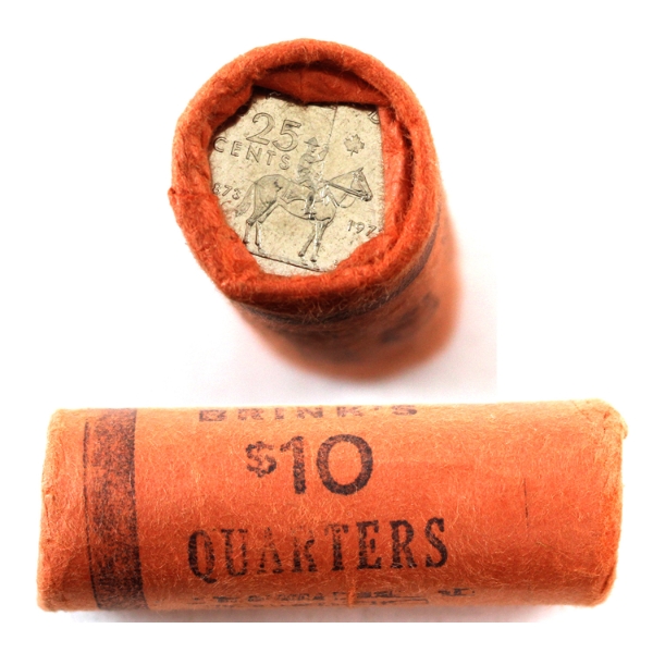 *25-cent RCMP Original Roll of 40pcs. 1 Roll. 