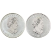 Image 2 : 2x 1oz 2016 $5 Panda & V Tank Privy .9999 Fine Silver Maple Leaf Rounds. 2pcs. (Tax Exempt)