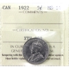 5-cent 1922 ICCS MS64