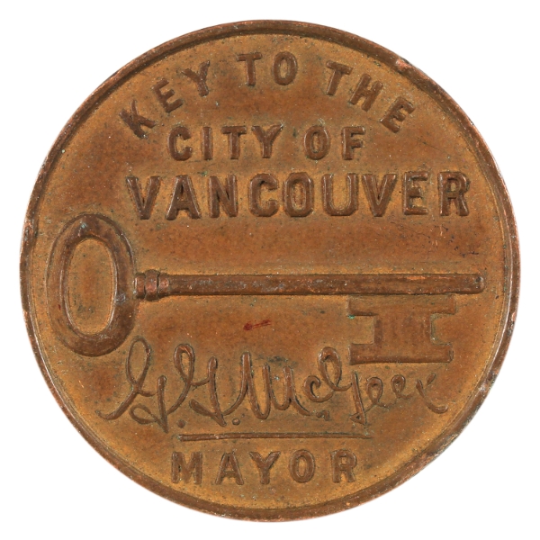 Vancouver 1936 Vancouver Golden Jubilee Medal 11.16g-Copper, 32mm