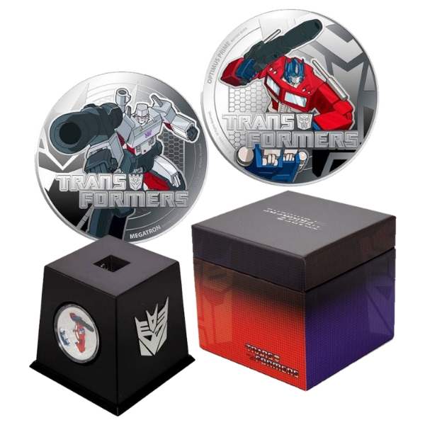 Niue Silver 2013 $2 Hasbro Transformers 2-Piece Fine Silver Set w/ Selective Colour (Tax Exempt)