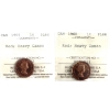 Image 1 : 1-cent 1959 & 1960 ICCS PL66 Heavy Cameo; Red. 2pcs