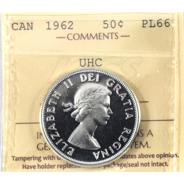 50-cent 1962 ICCS PL66 Ultra Heavy Cameo