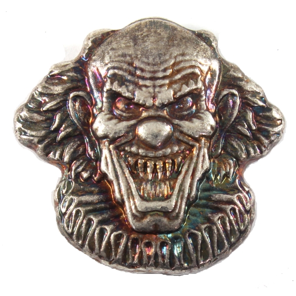 2oz MPM Evil Clown .999 Fine Silver Art Bar (Tax Exempt)
