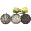 Image 1 : Lot of 3x Mixed Design Rifling & Shooting Themed Sterling Silver Medallions. 3pcs